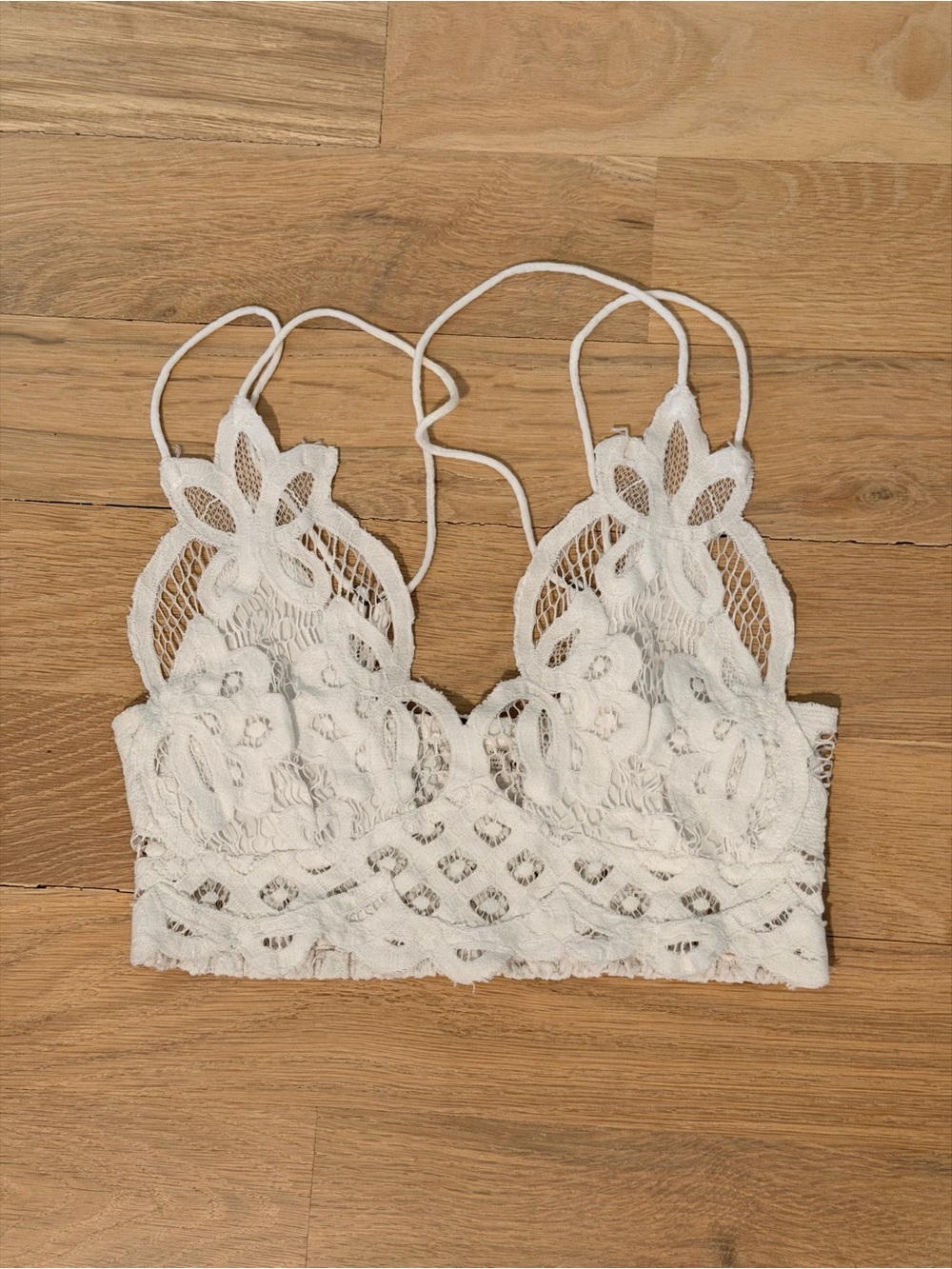 Free People Adella White Lace Bralette